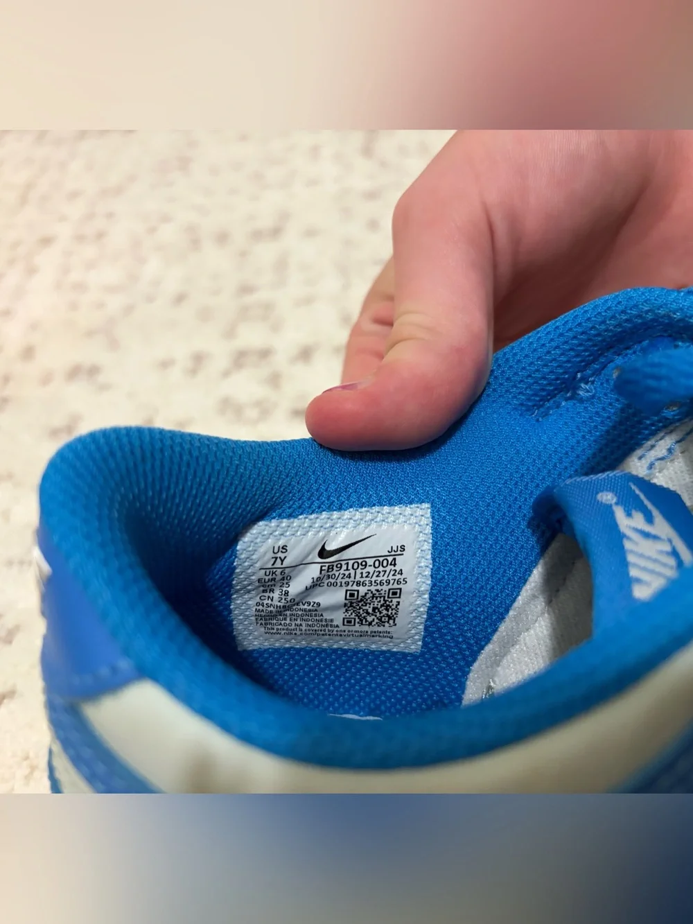 Nike Dunk Low Youth 7 Detroit Lions grey/blue
